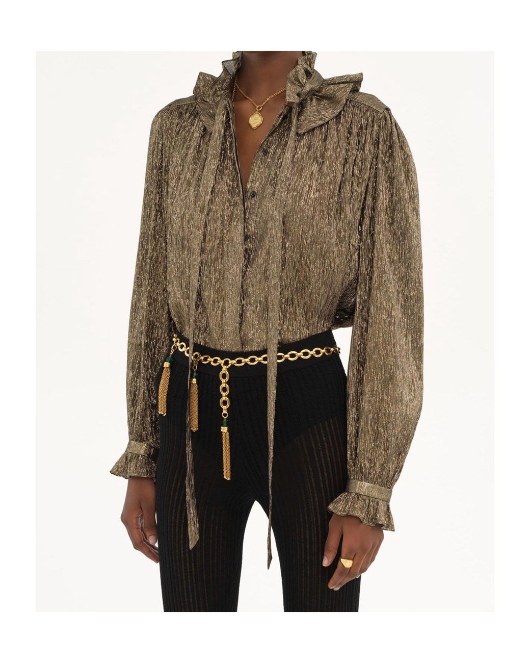 Chloé Brown Strap Shirt