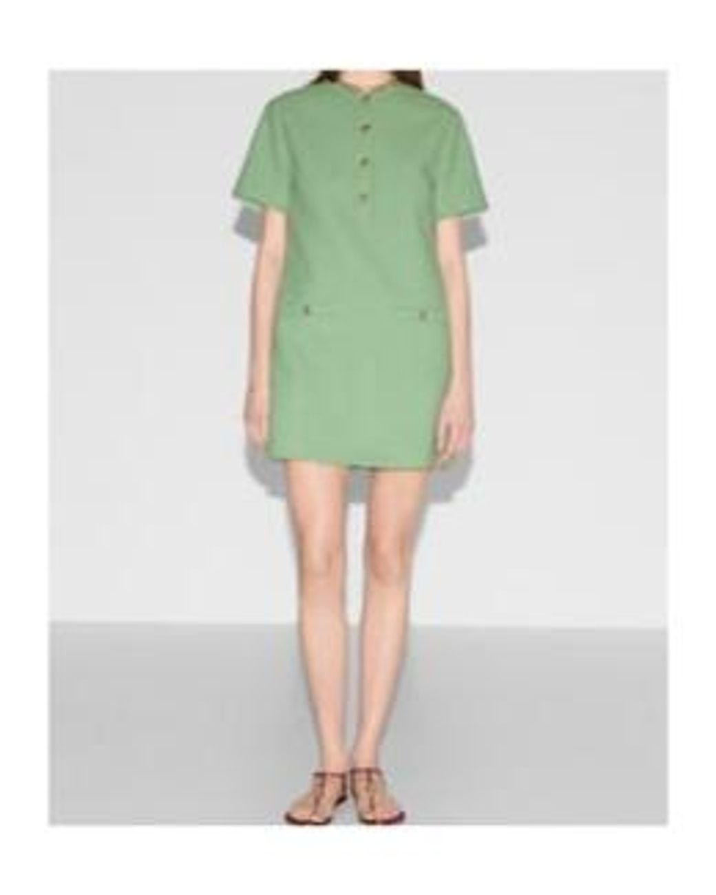 Gucci Green Cotton Bouclé Mini Dress