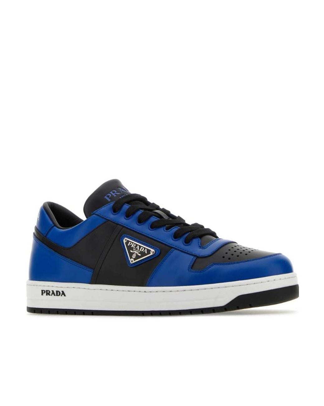 Prada Green Downtown Leather Sneakers for men