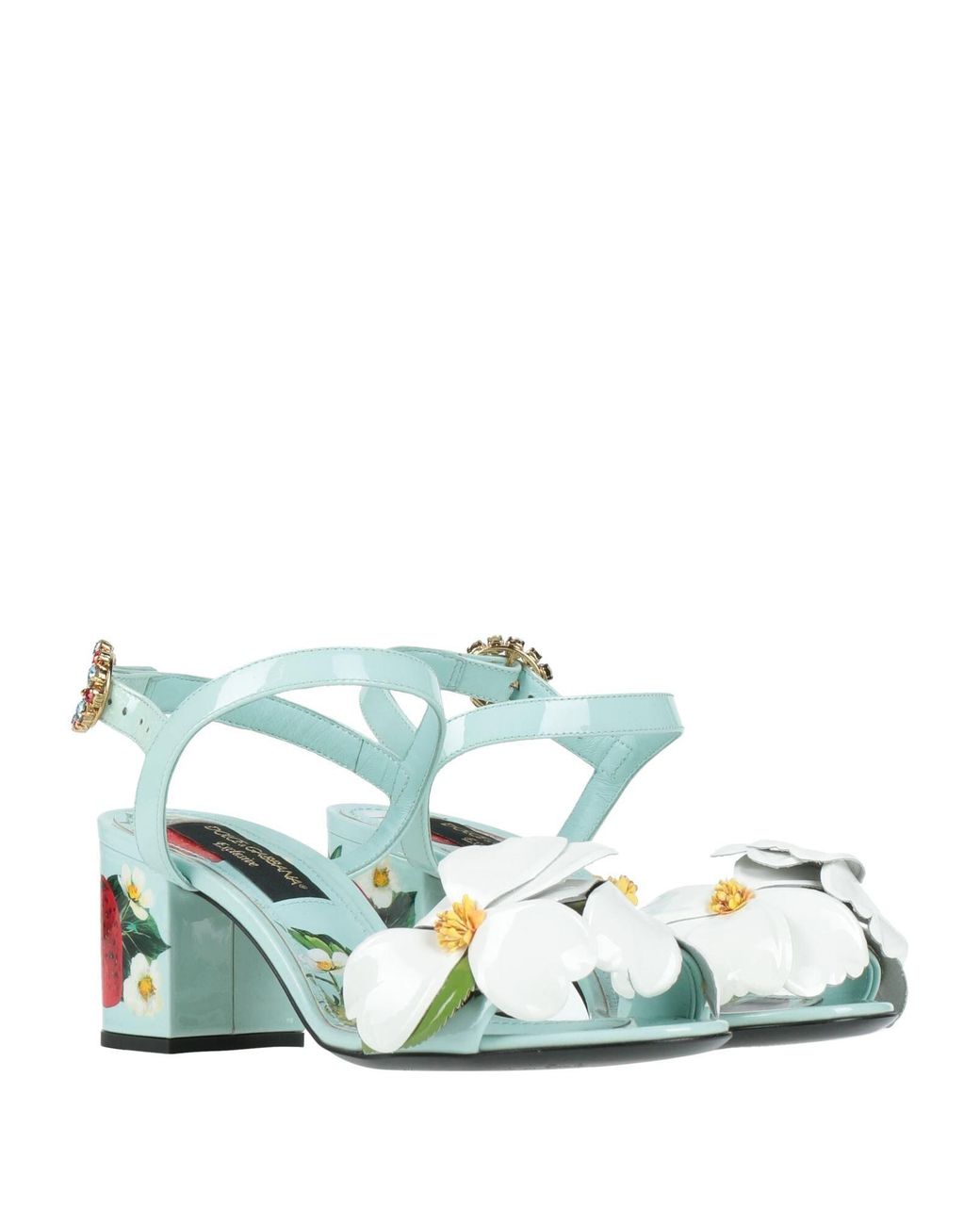 Dolce & Gabbana Blue Flower-Decorated Sandals