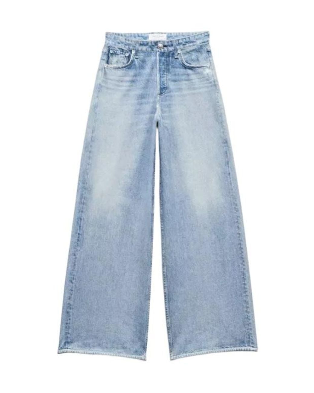 Rag & Bone Blue Wide-Leg Jeans