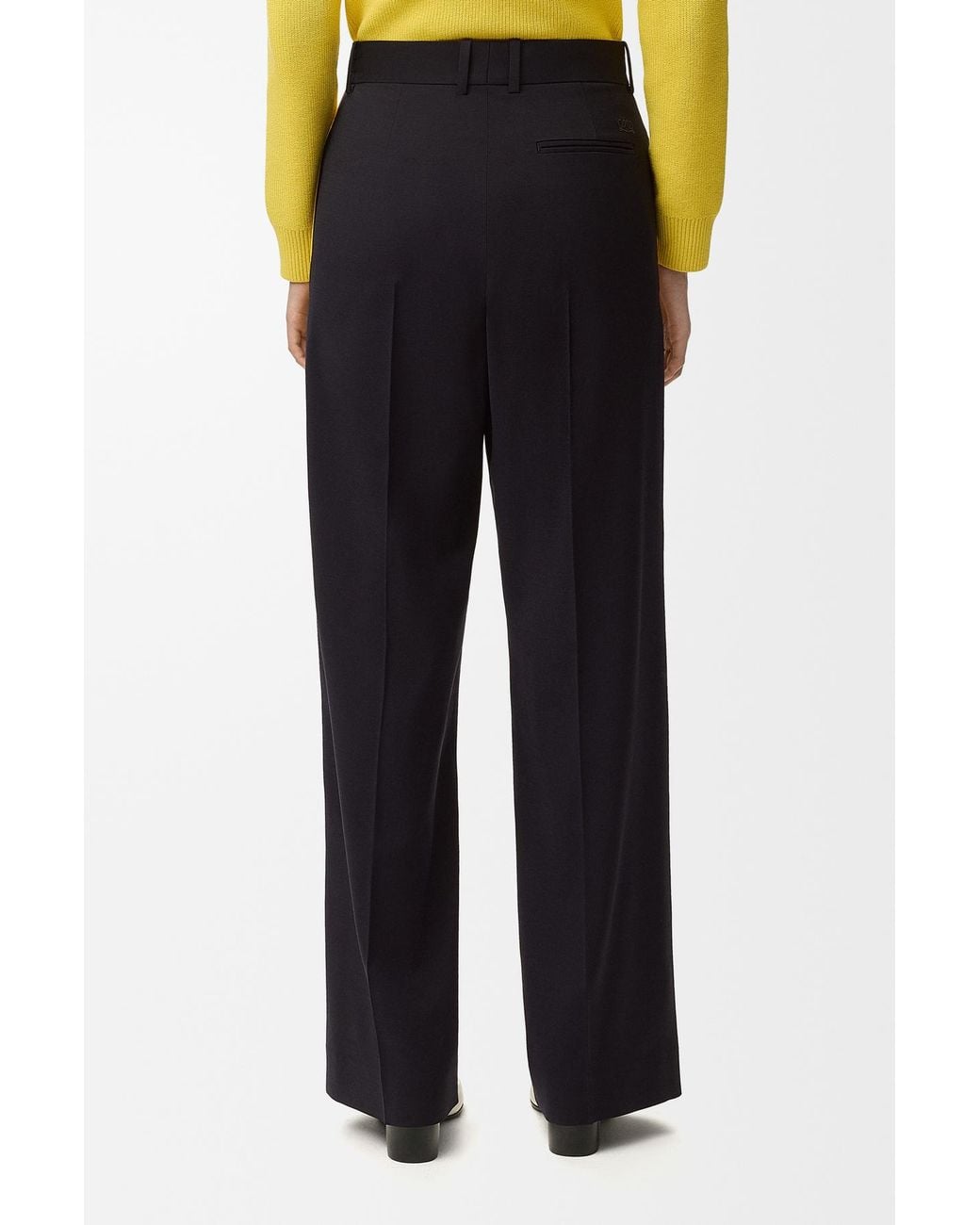 Loewe Blue Pleated Wide Leg Trousers