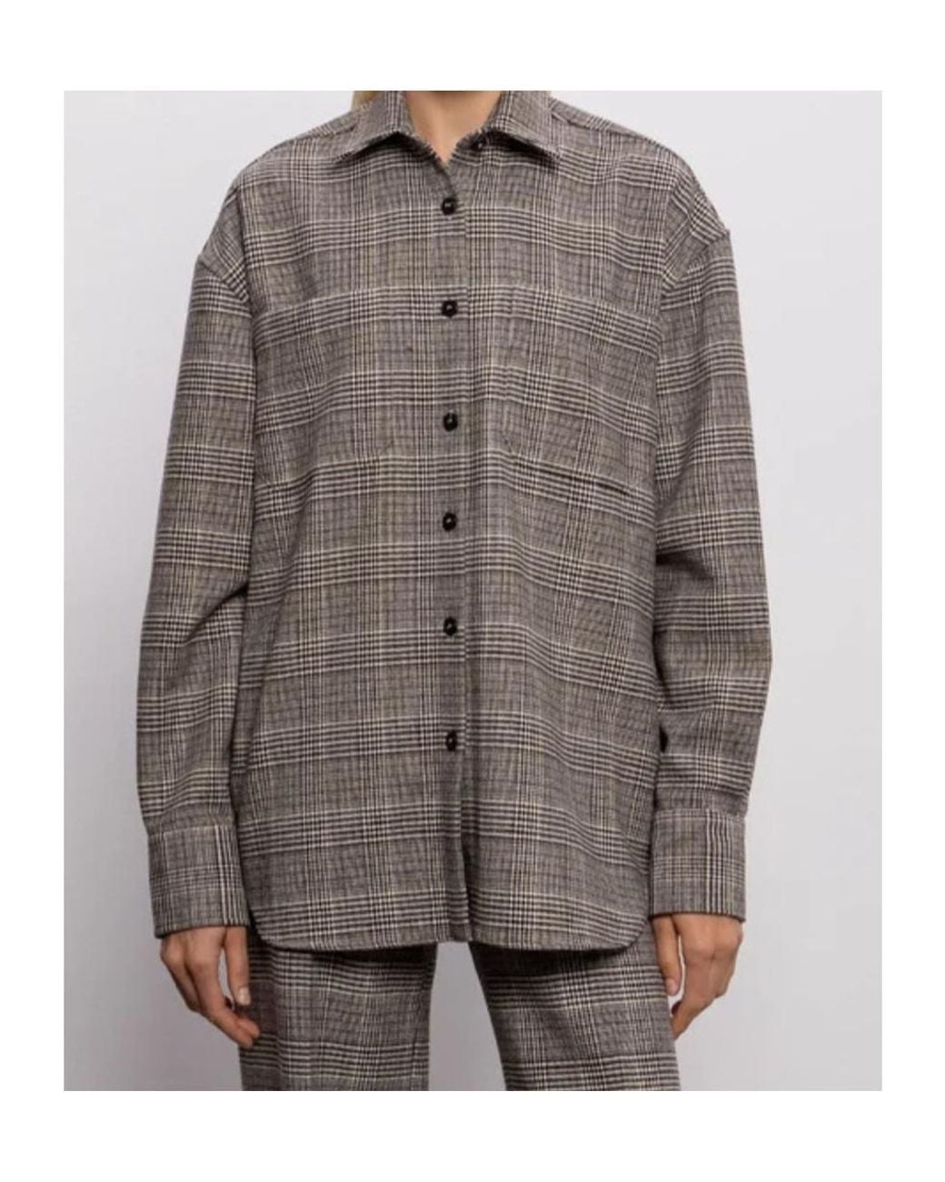 Ermanno Scervino Brown Checked Button-Up Shirt