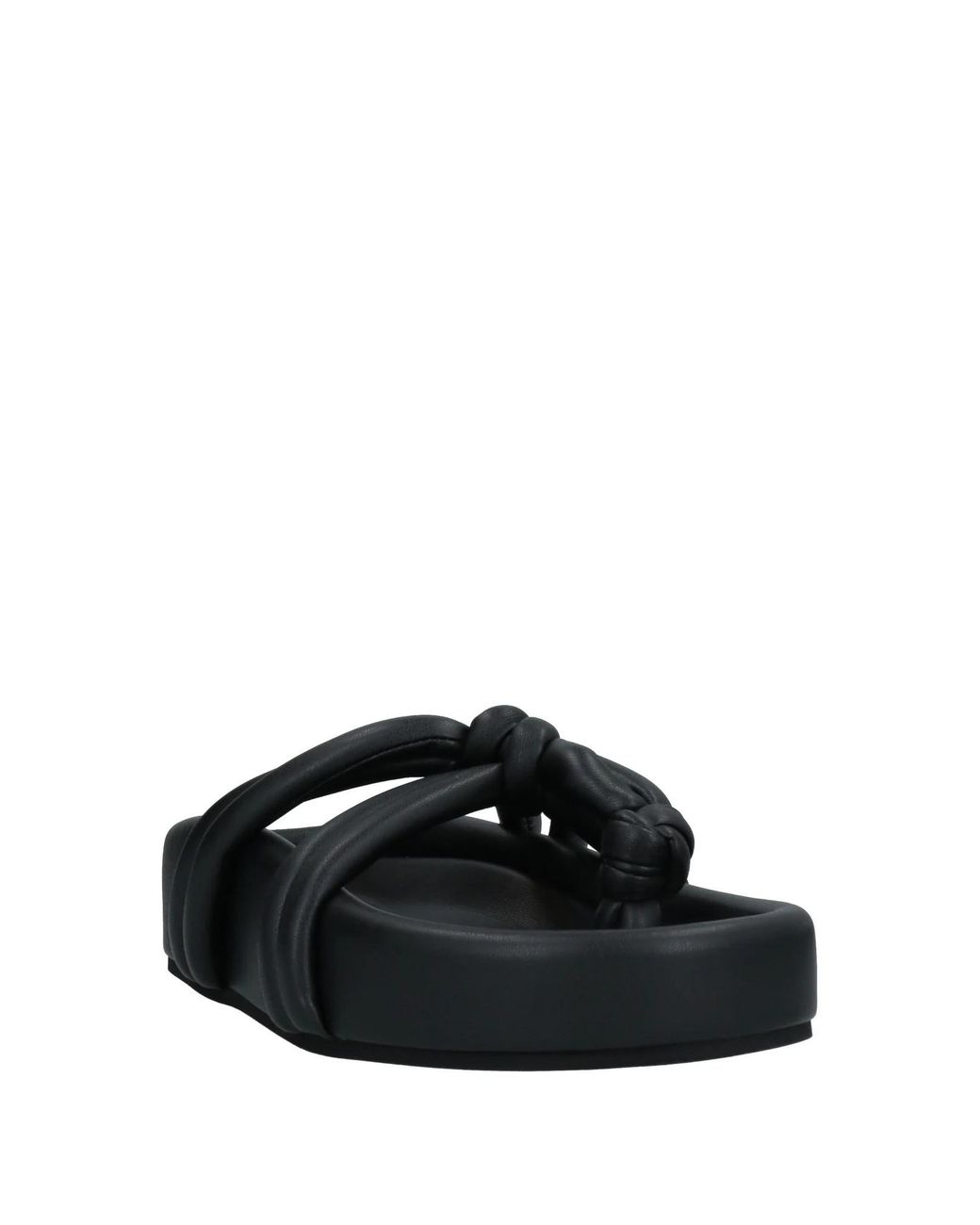 MM6 by Maison Margiela Black Solid-Color Flip-Flops