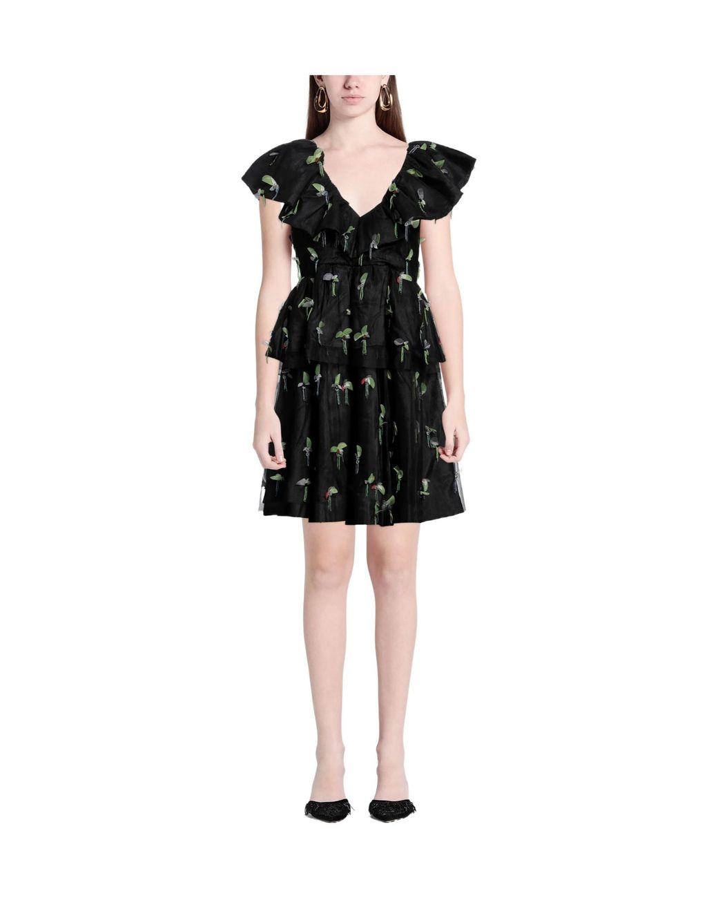 Ganni Black Mini Dress