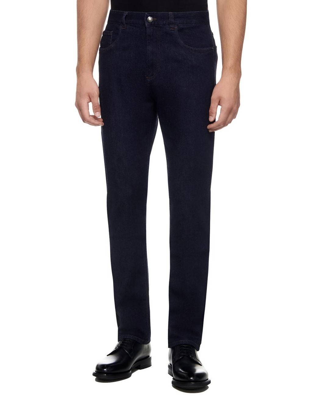 Canali Blue Regular Straight-Leg Jeans for men