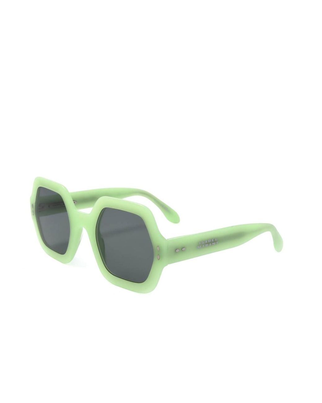Isabel Marant Green Hexagonal Frame Sunglasses