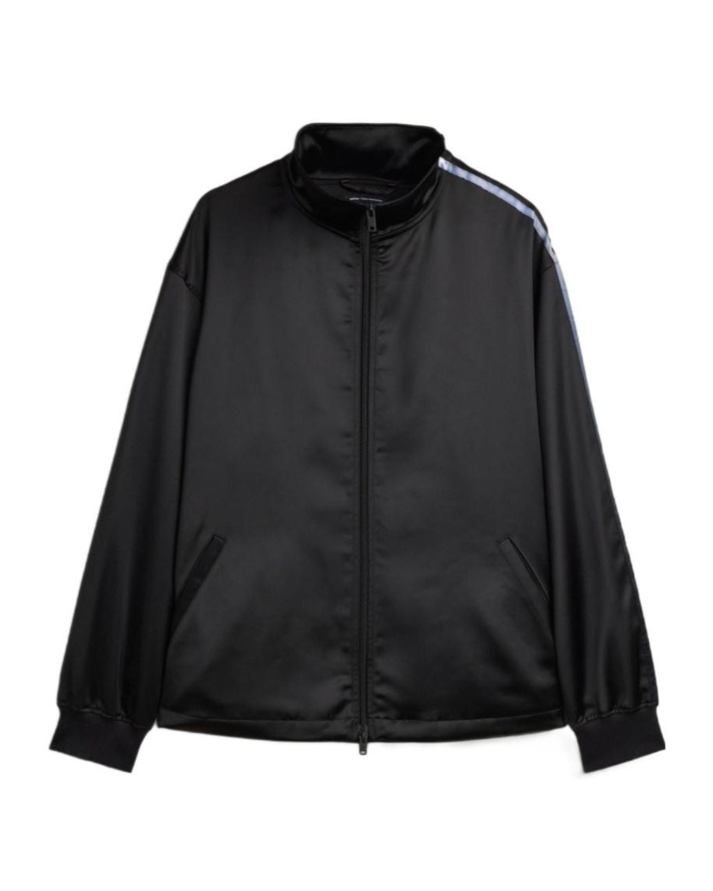 Y-3 Black Satin Gradient 3-Stripes Track Top for men