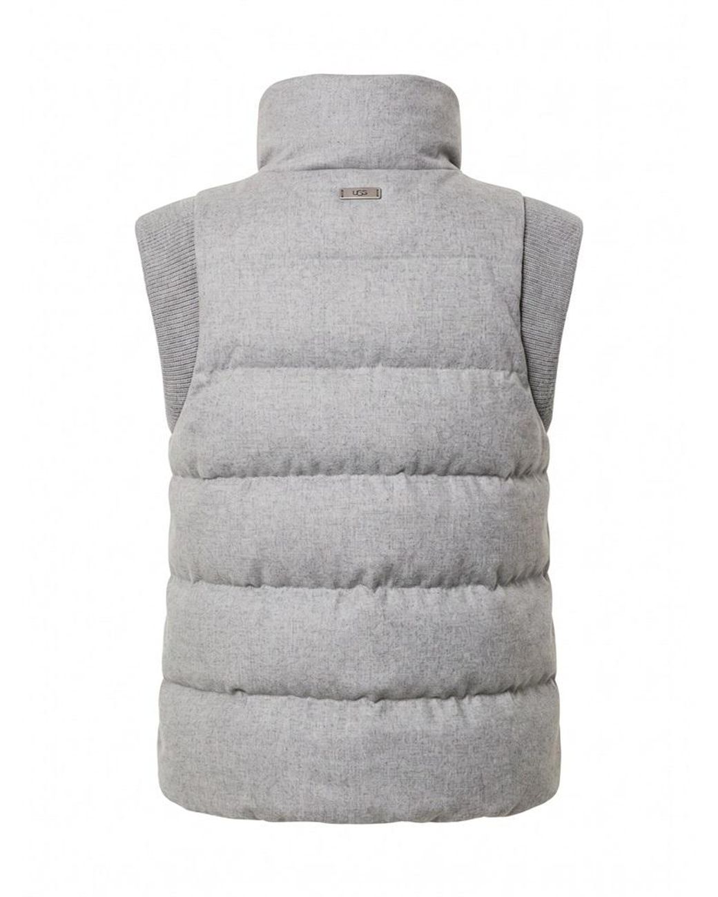 Peserico Gray High-Neck Quilted Gilet
