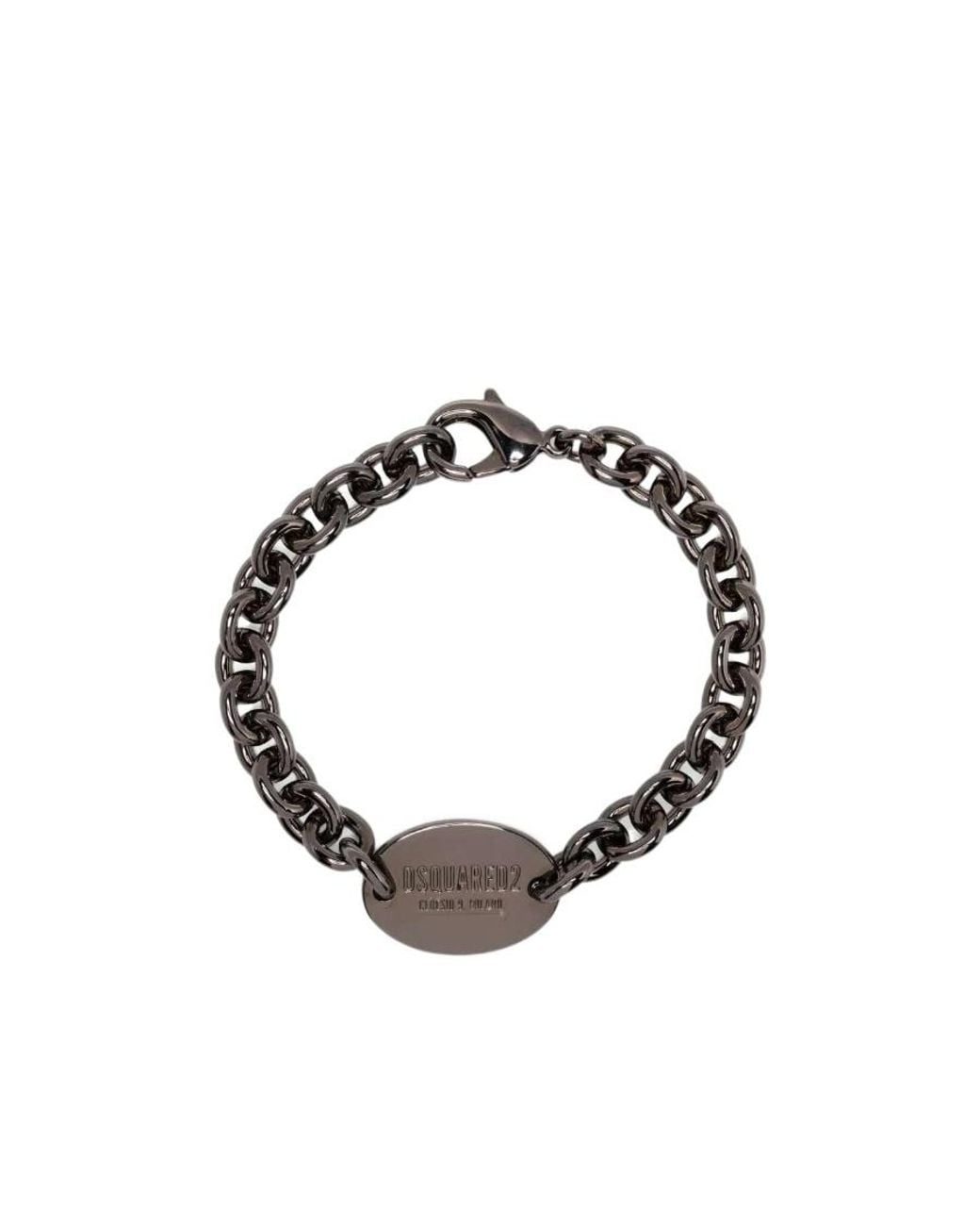 DSquared² Metallic Logo-Plaque Chunky Chain-Linked Necklace for men