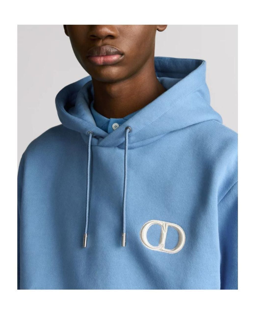 Dior Cd Icon Hooded Sweatshirt in Blue for Men | Lyst