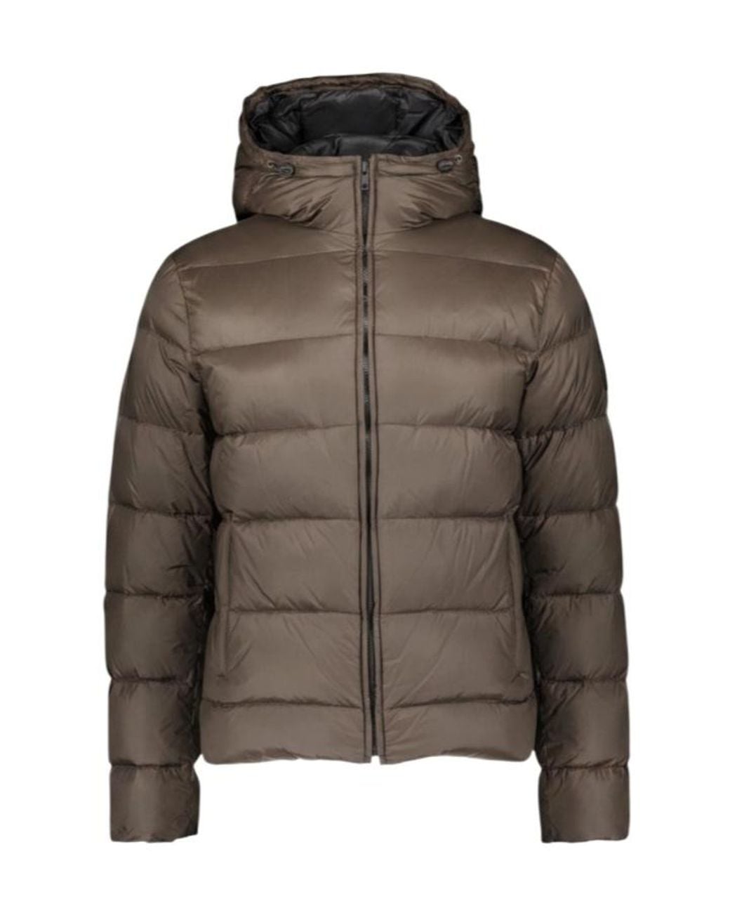 Fay Brown Hooded Quilted Down Jacket for men