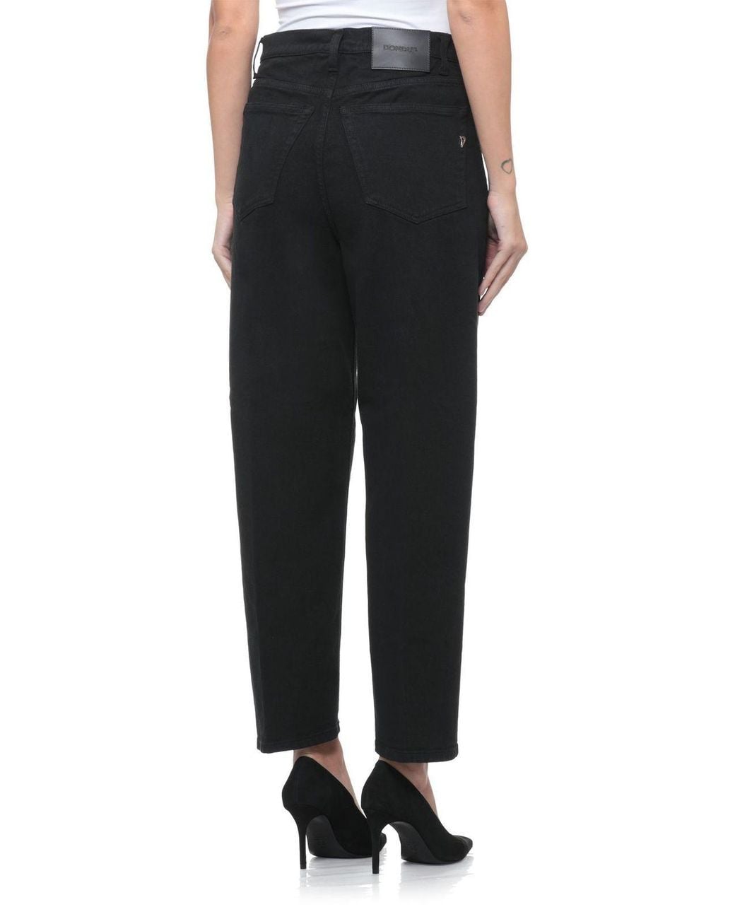 Dondup Black Five-Pocket Straight-Leg Pants