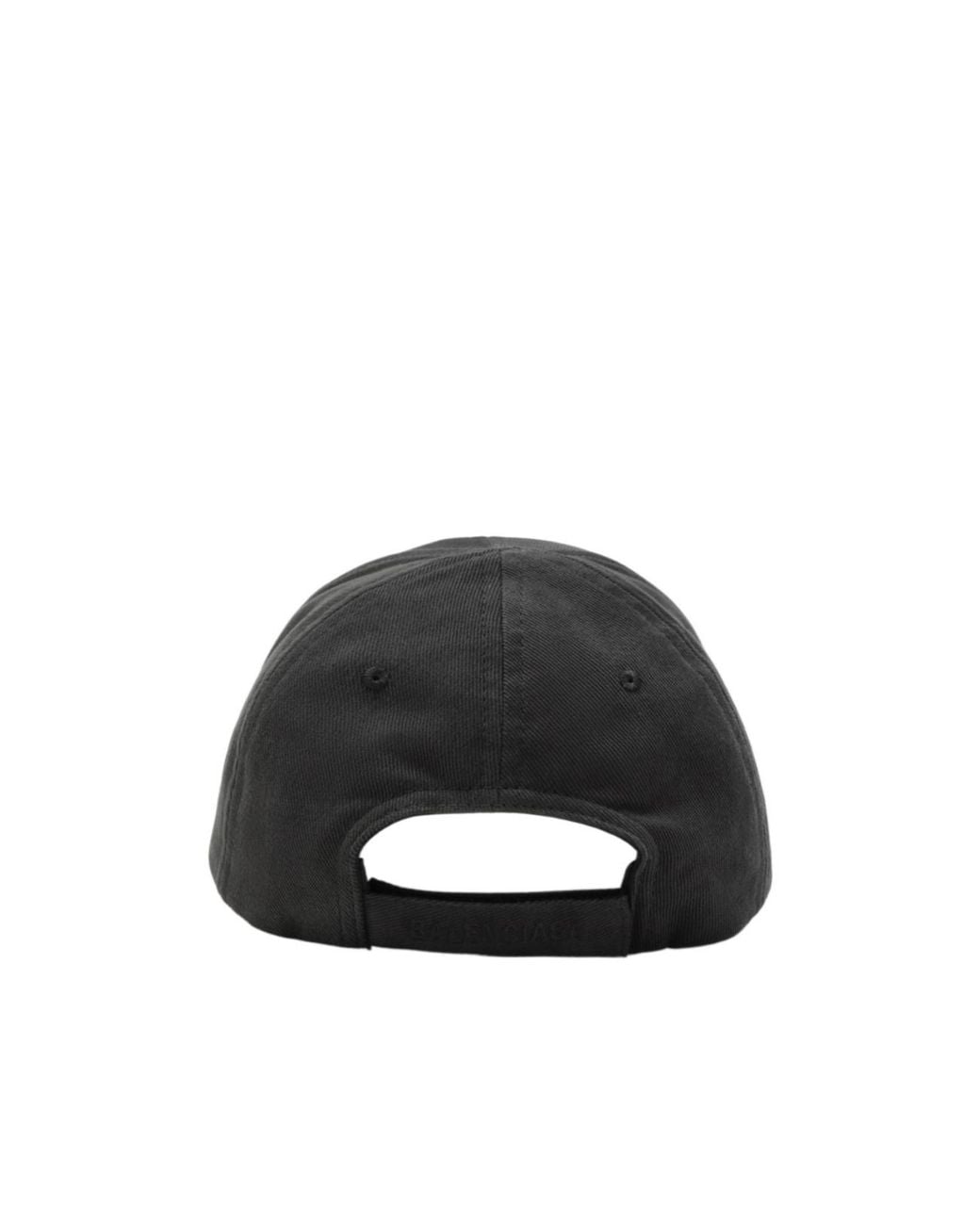 Balenciaga Black Graphic Logo Patch Baseball Cap for men
