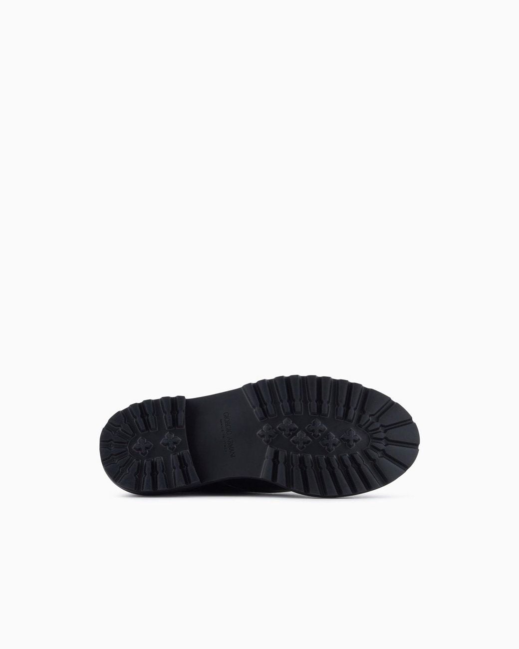Giorgio Armani Black Logo Embossed Lace-Up Shoes for men