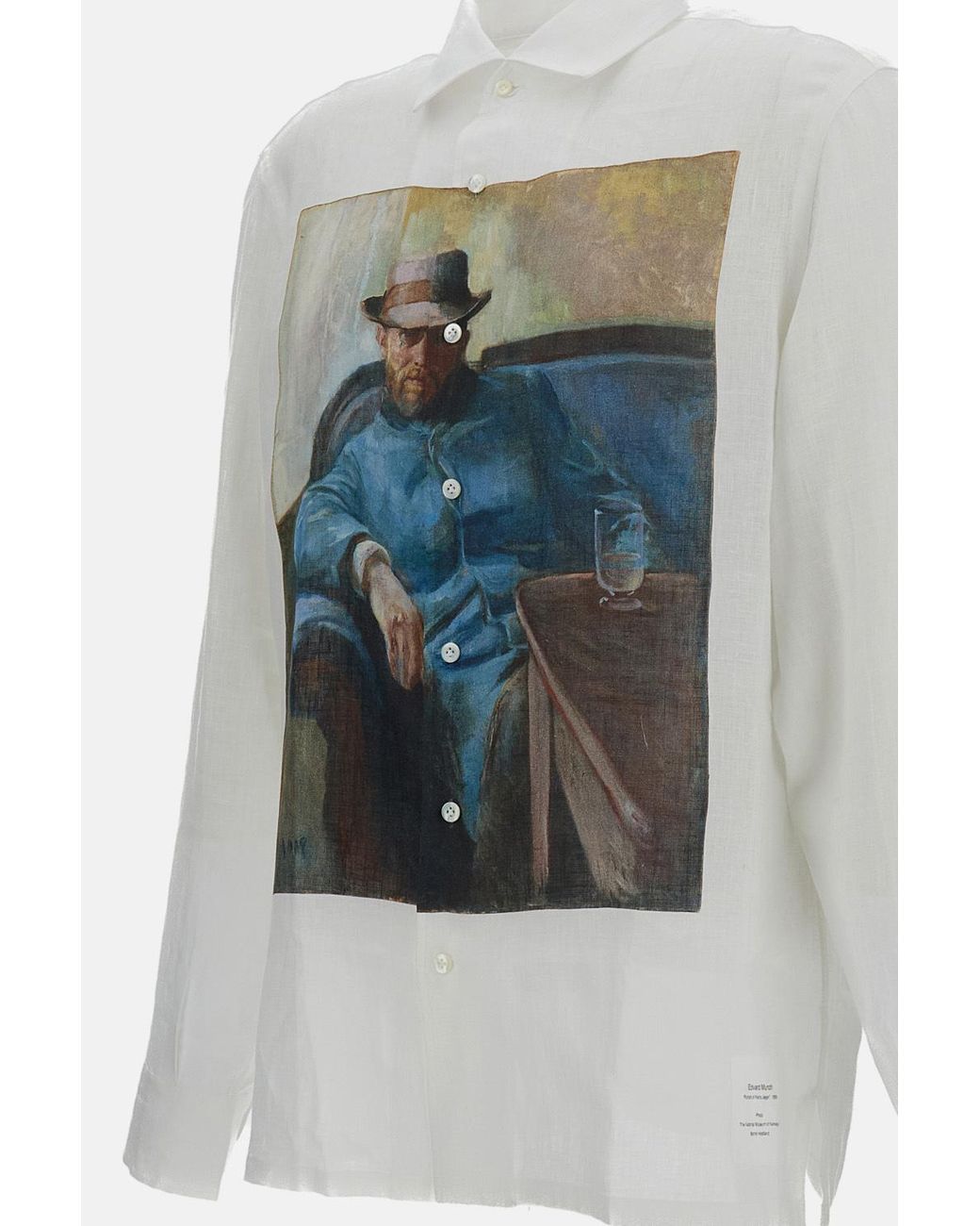 Junya Watanabe Gray Graphic-Print Long-Sleeve Shirt for men