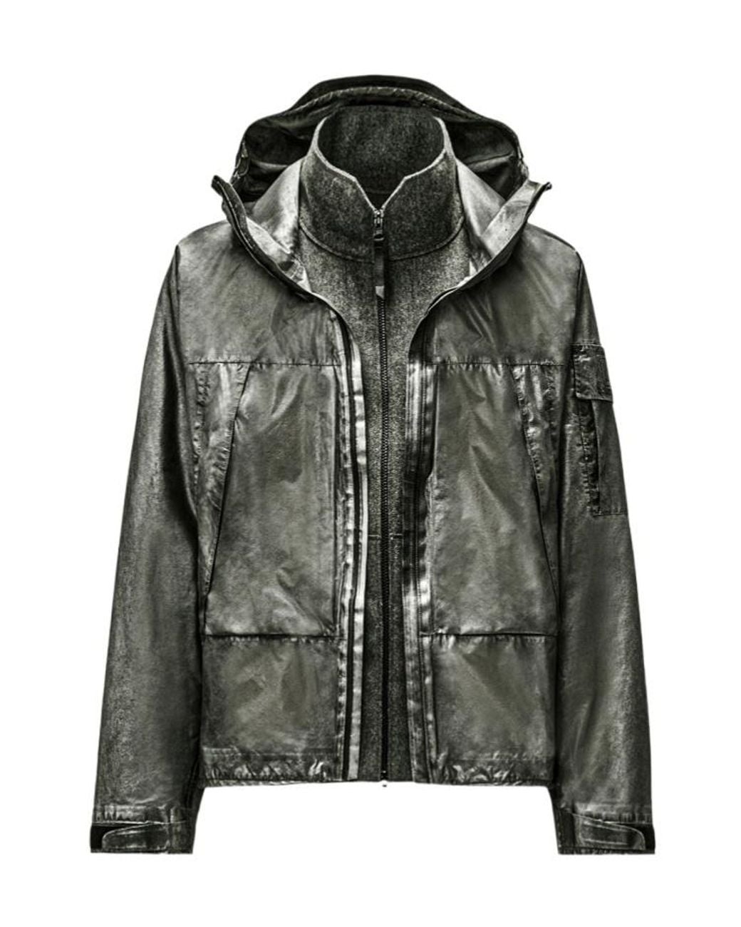 C P Company Green Metropolis Series Nano Titanium Re-Colour Hooded Jacket for men