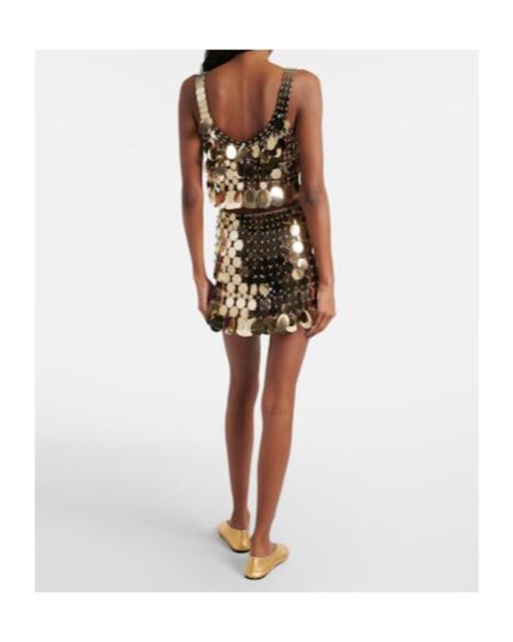 Rabanne Brown Sequined Miniskirt
