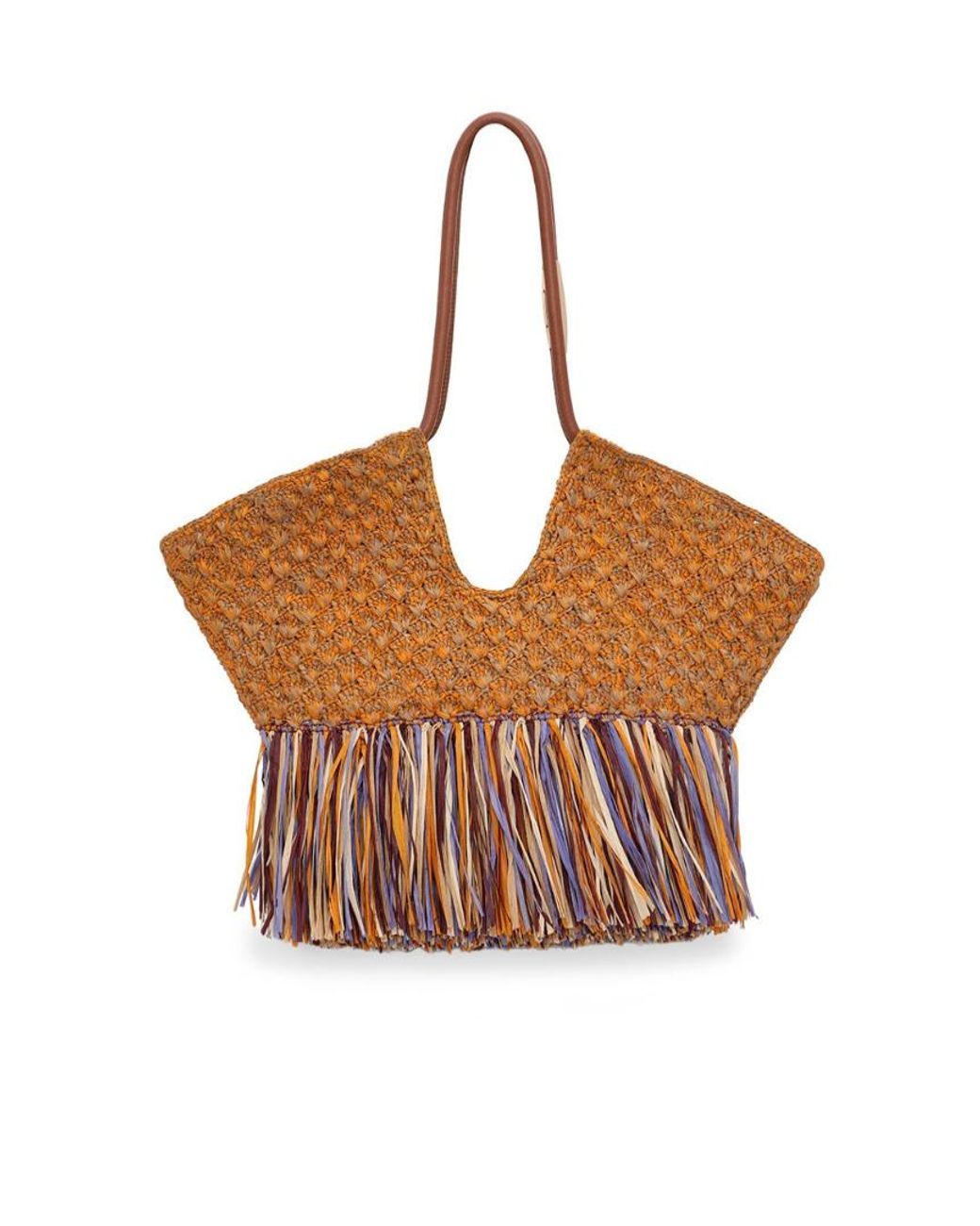Zimmermann Brown Goldentime Medium Fringe Tote