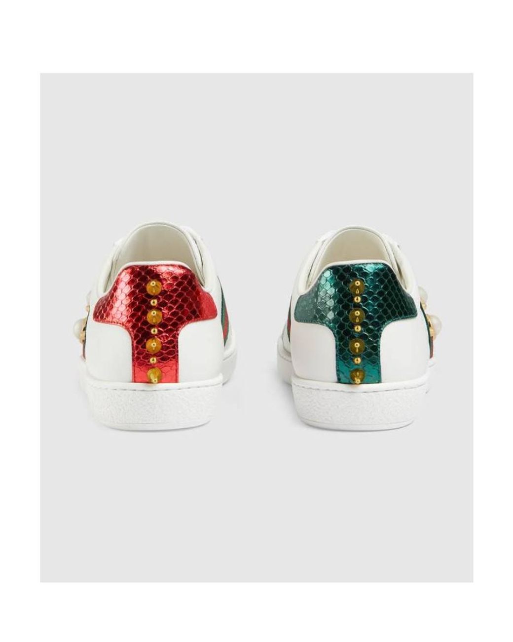 Gucci White Logo-Lacing Casual Sneakers