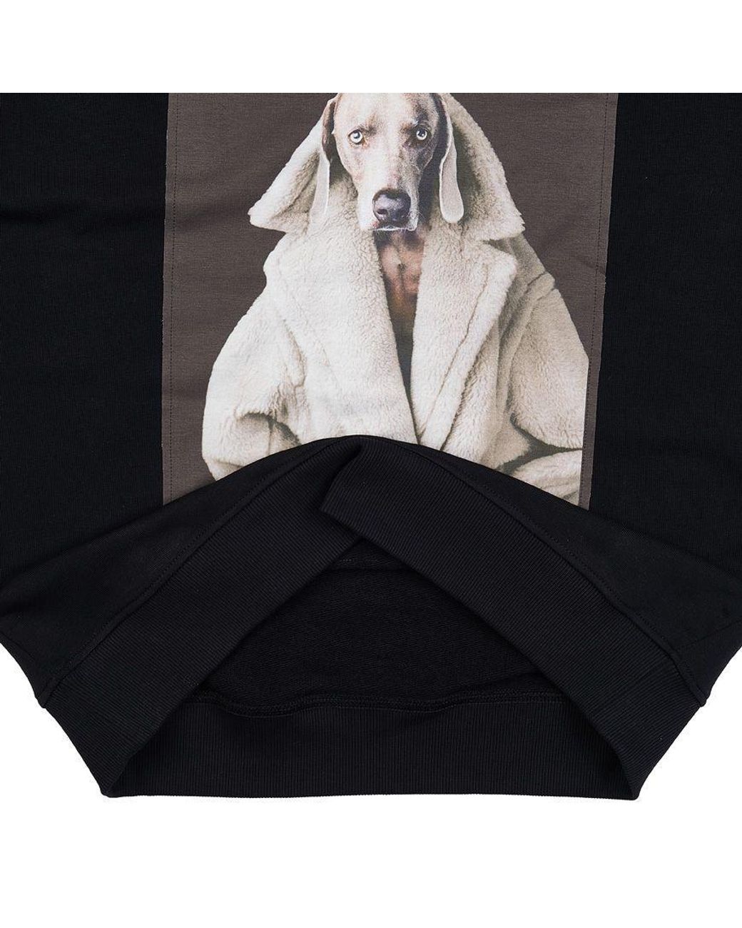 Max Mara Black Graphic-Print Logo-Patch Hoodie