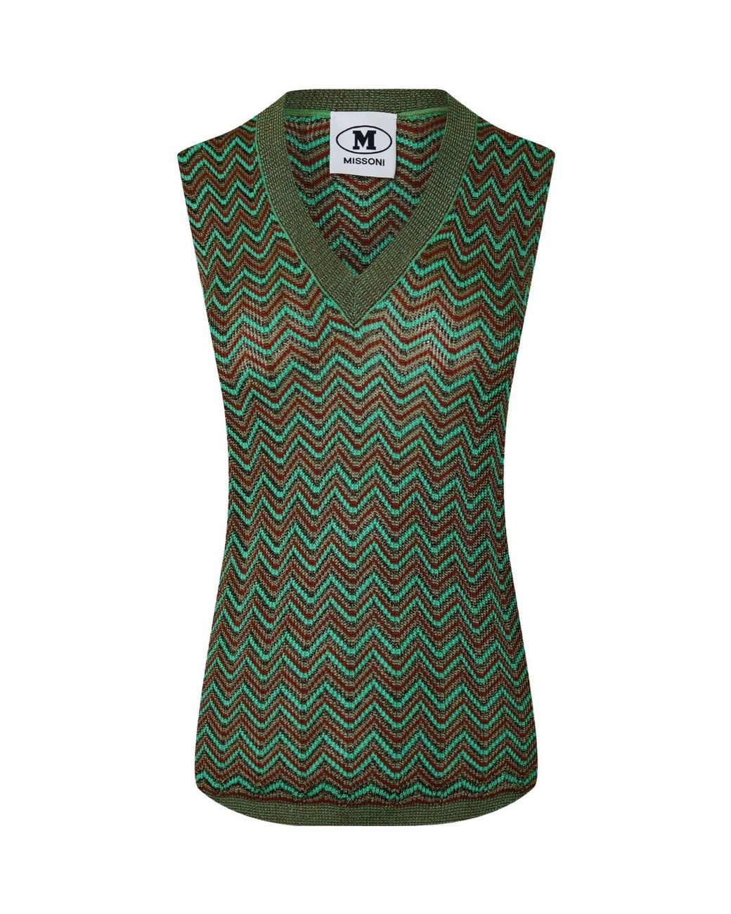 Missoni Green Zag Tank Top