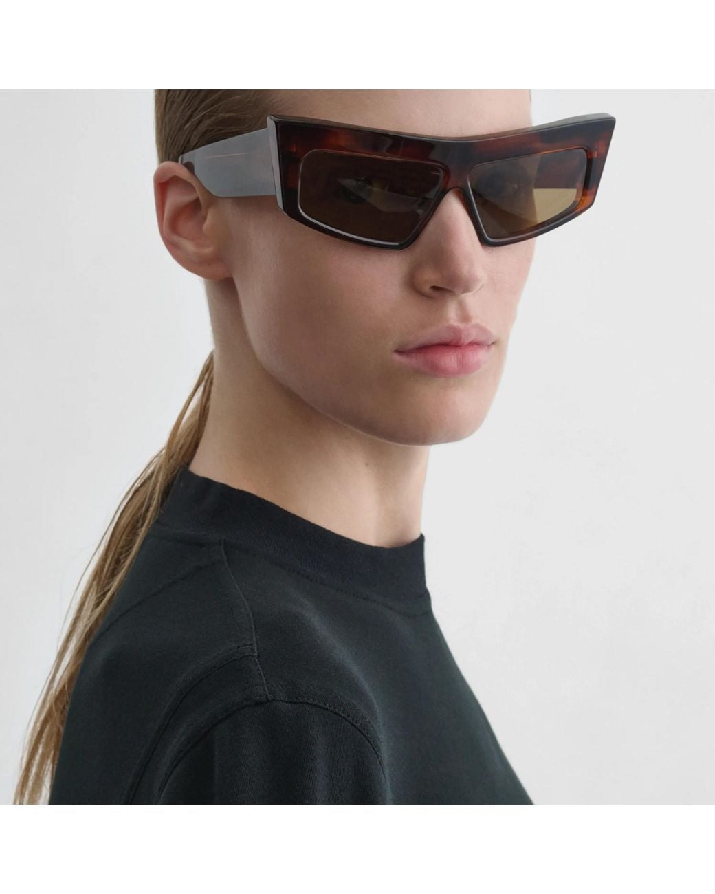 Phoebe Philo White Tortoishell-Effect Sunglasses