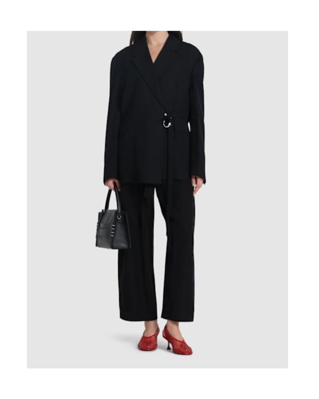 J.W. Anderson Black Wrap-Style Jacket