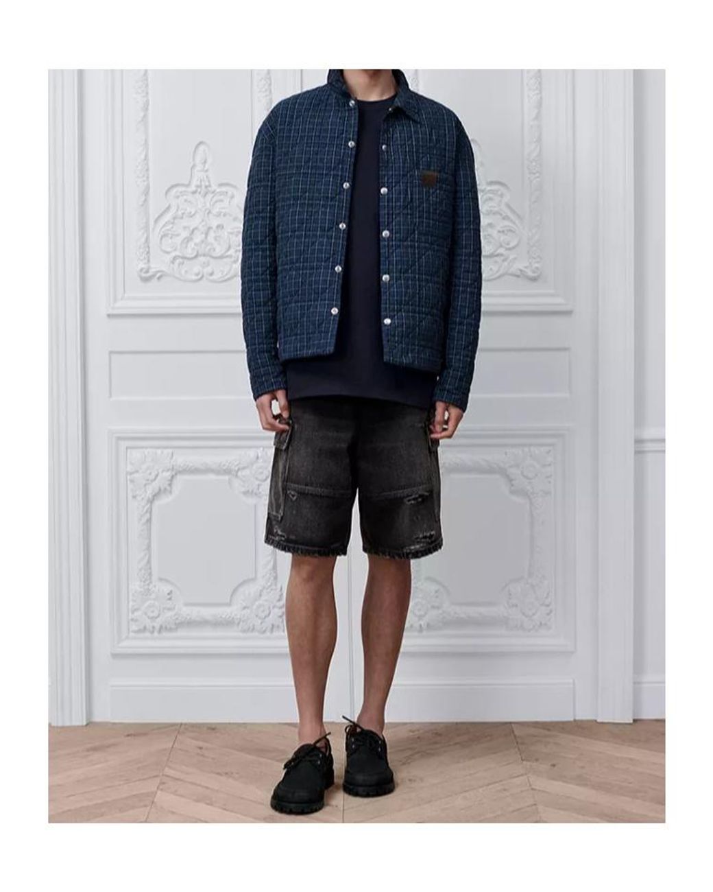 Dior Blue Long-Sleeve Casual Jacket for men