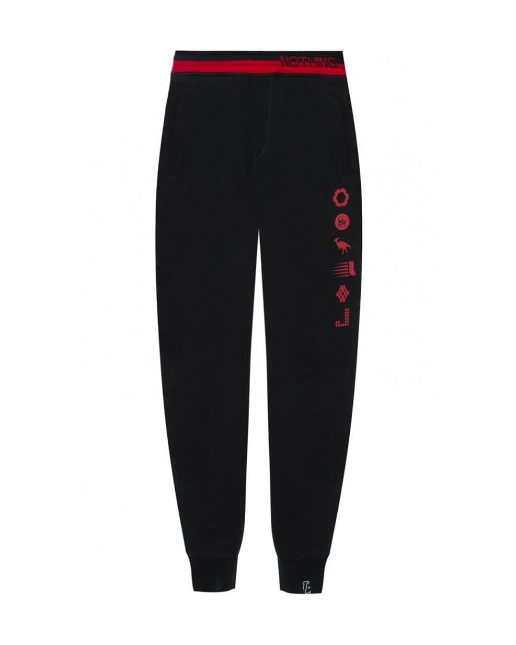 Lanvin Black Printed Sweatpants for men