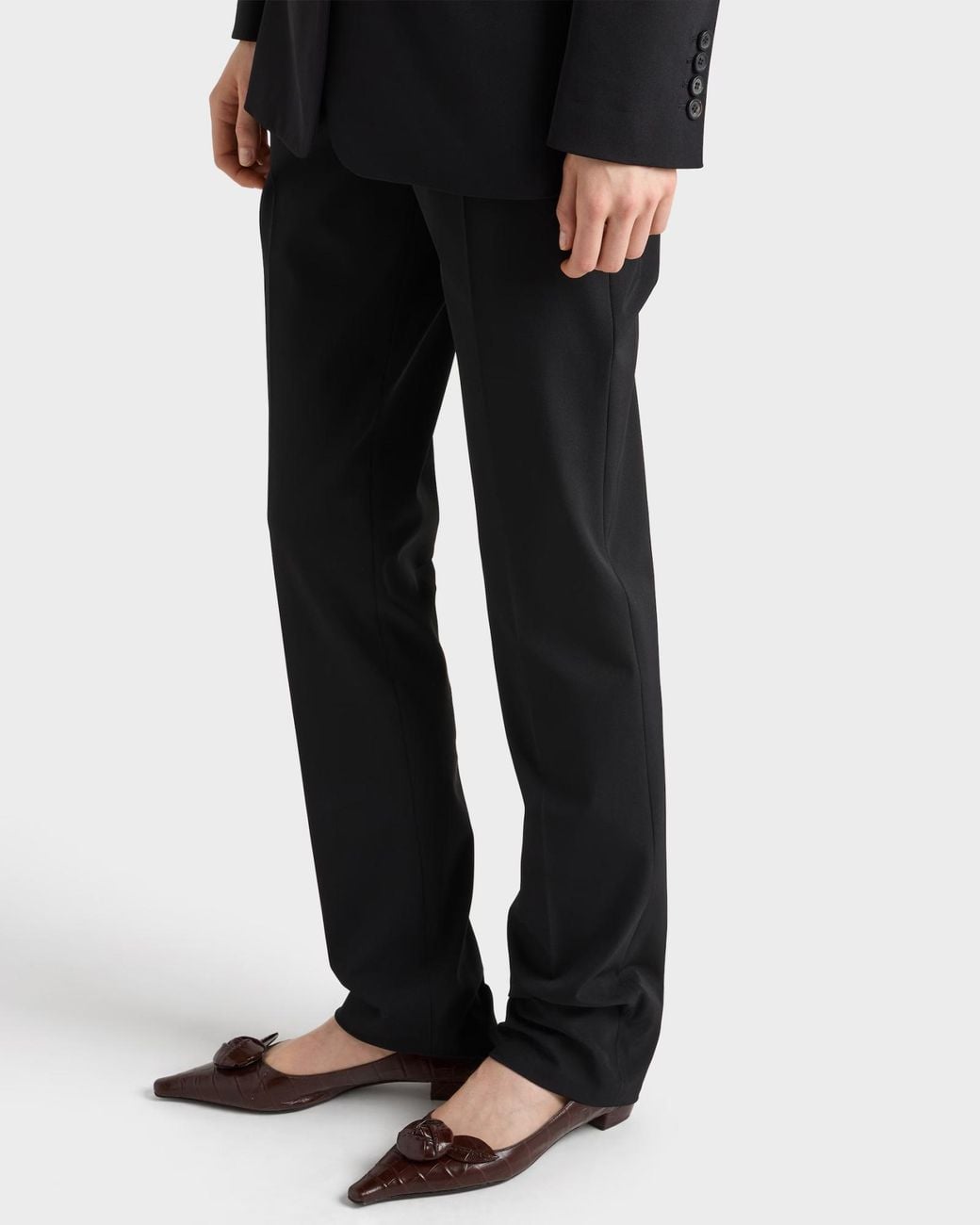 Prada Black Stretch Technical Fabric Pants