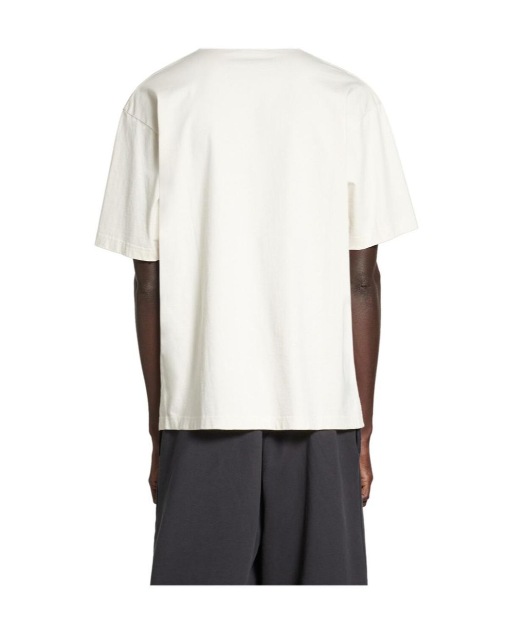 Balenciaga White Bb Logo Embroidered Crewneck T-Shirt