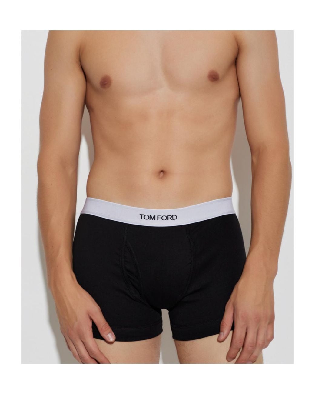 Tom Ford Black Logo-Waistband Boxer Briefs for men