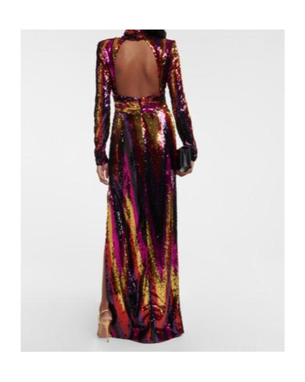 Rebecca Vallance Red Kaia Zig-Zag Gown