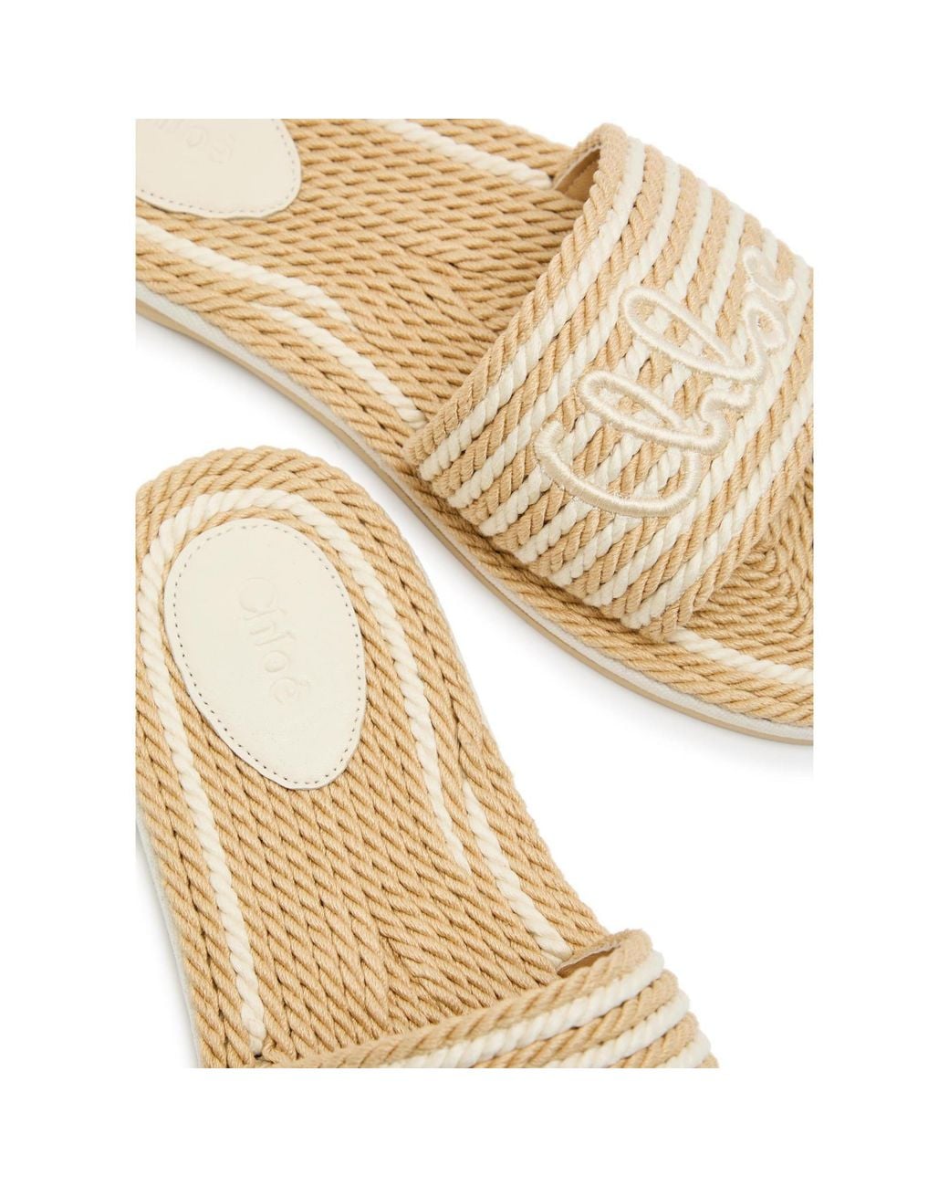 Chloé Natural Casual Rope Slides
