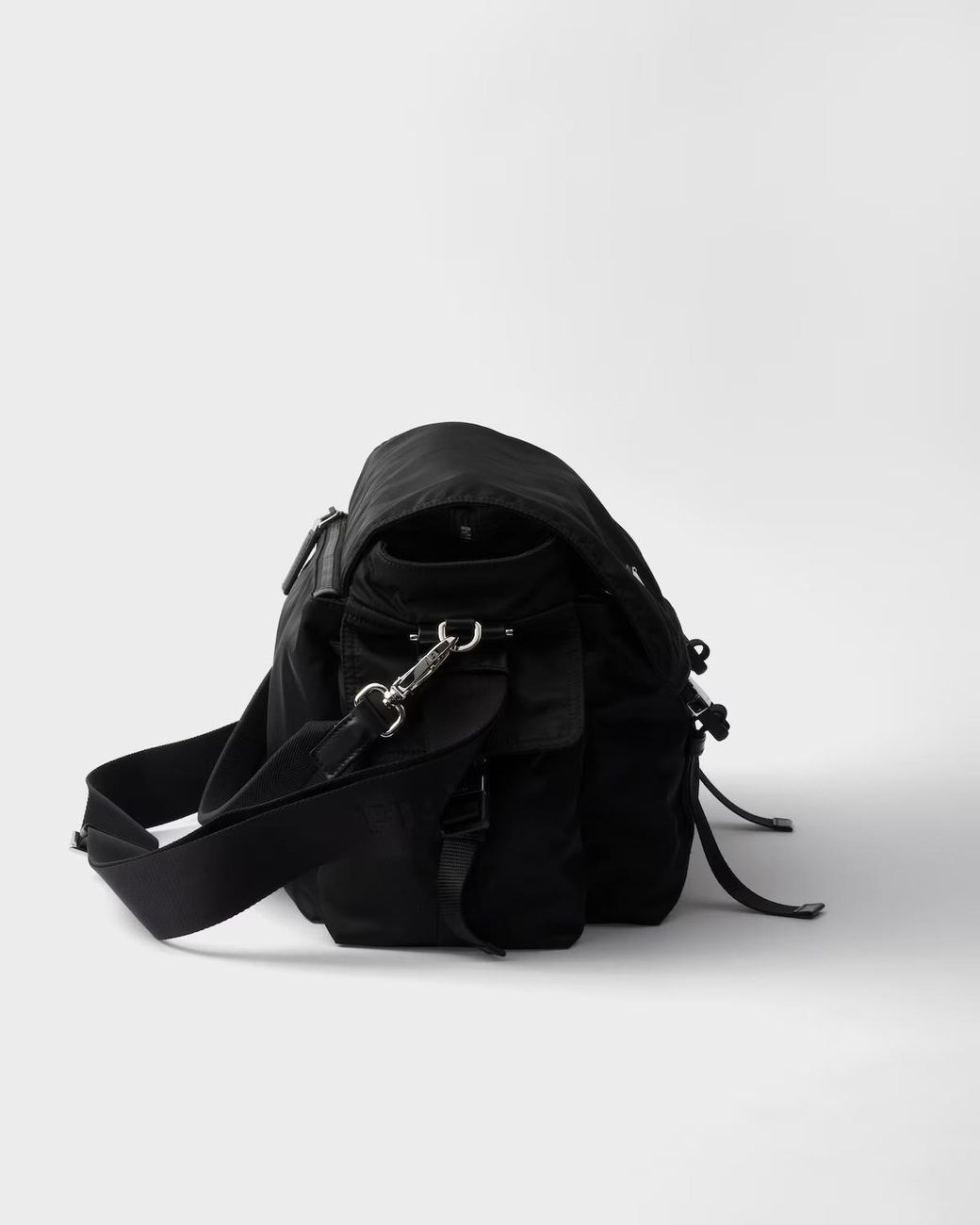 Prada Black Explore Re-Nylon And Leather Bag for men