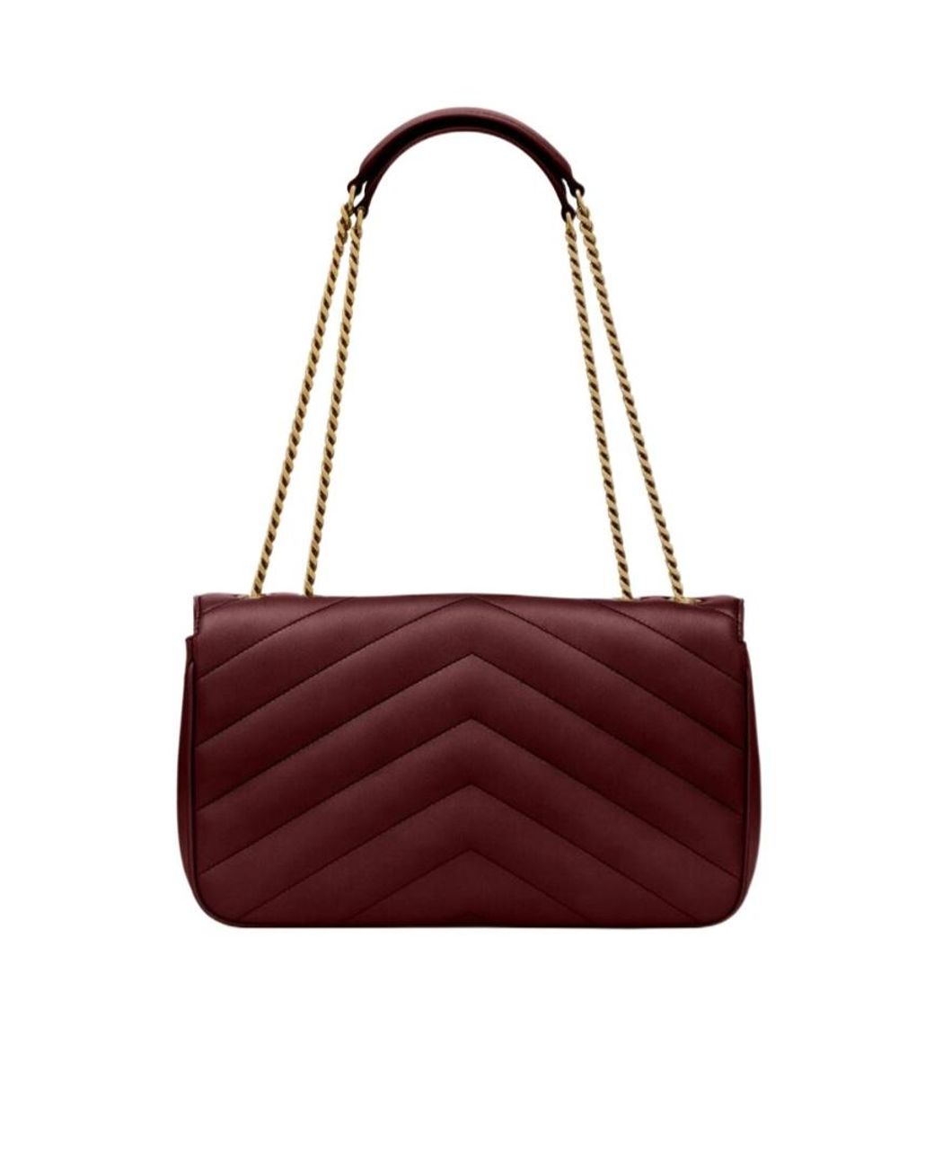 Saint Laurent Red Loulou Medium Shoulder Bag