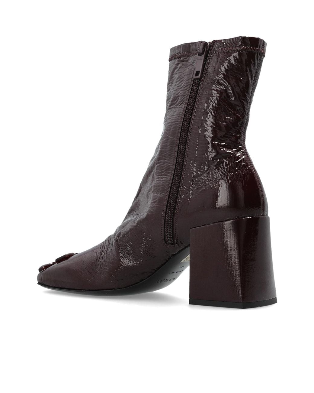 Courreges Brown Reedition Logo-Plaque Ankle Boots