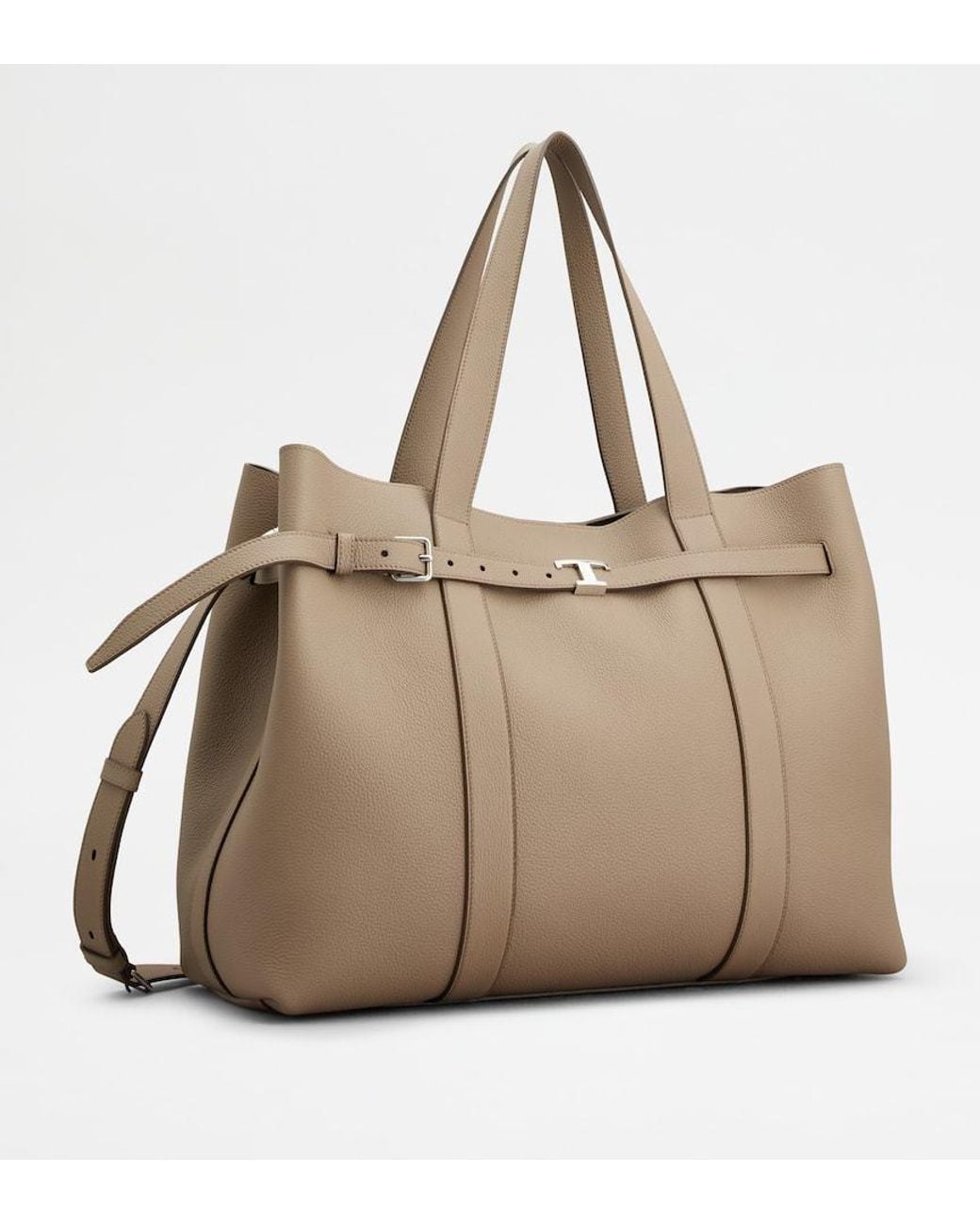 Tod's Natural T Timless Leather Shoulder Bag