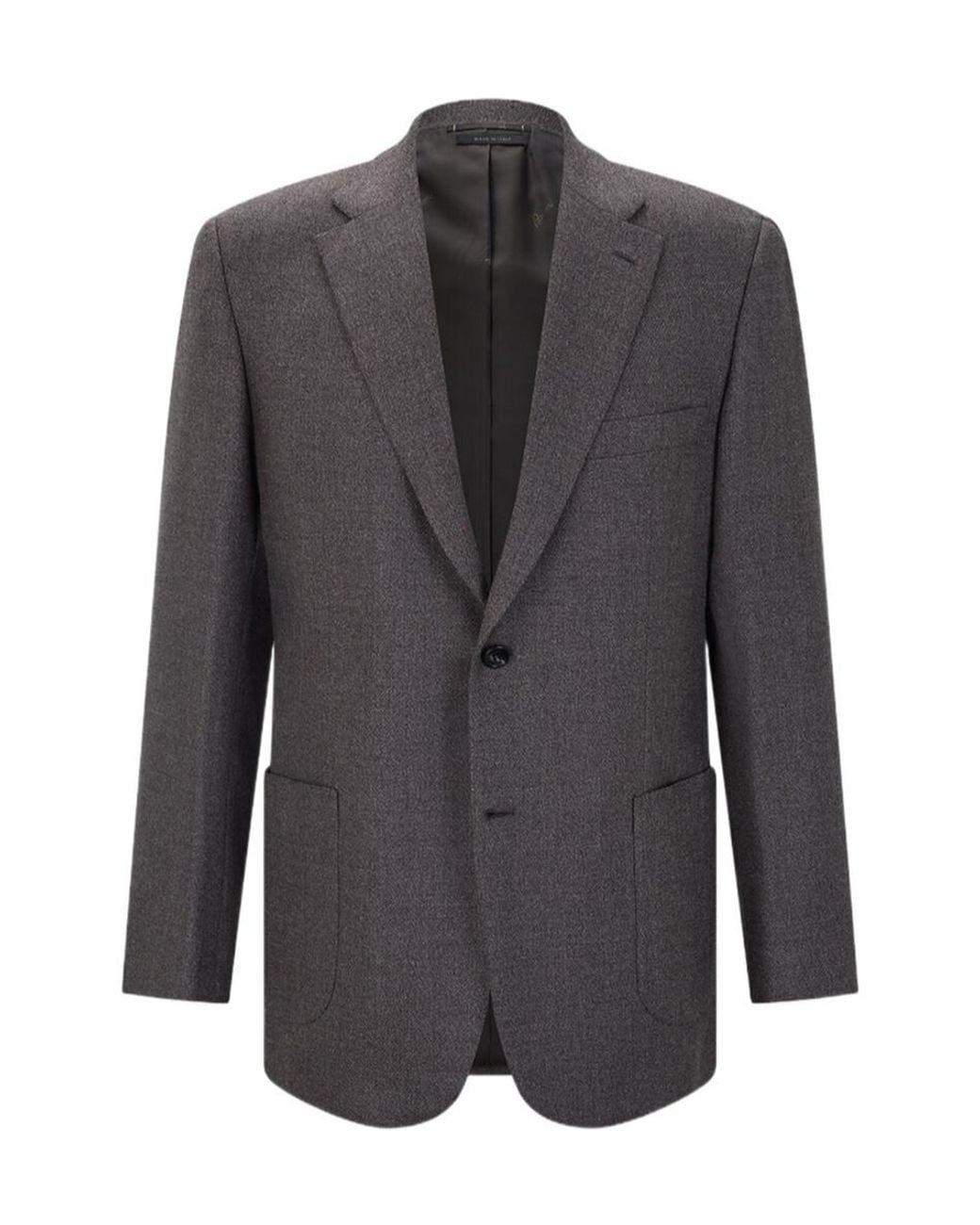 Brioni Gray Long-Sleeve Blazer for men