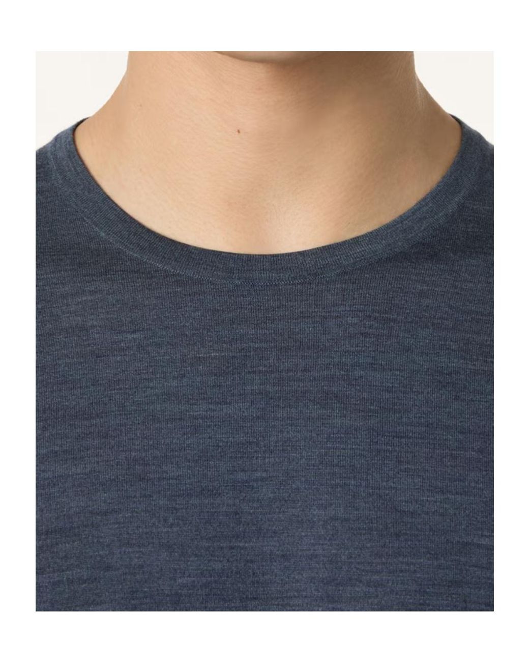 Loro Piana Blue T-Shirt Crewneck for men