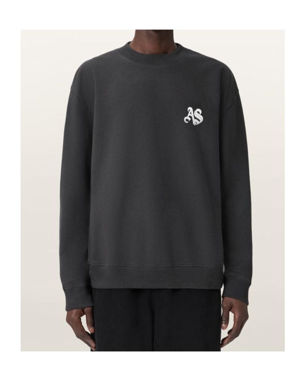AllSaints Gray Icon Crew for men