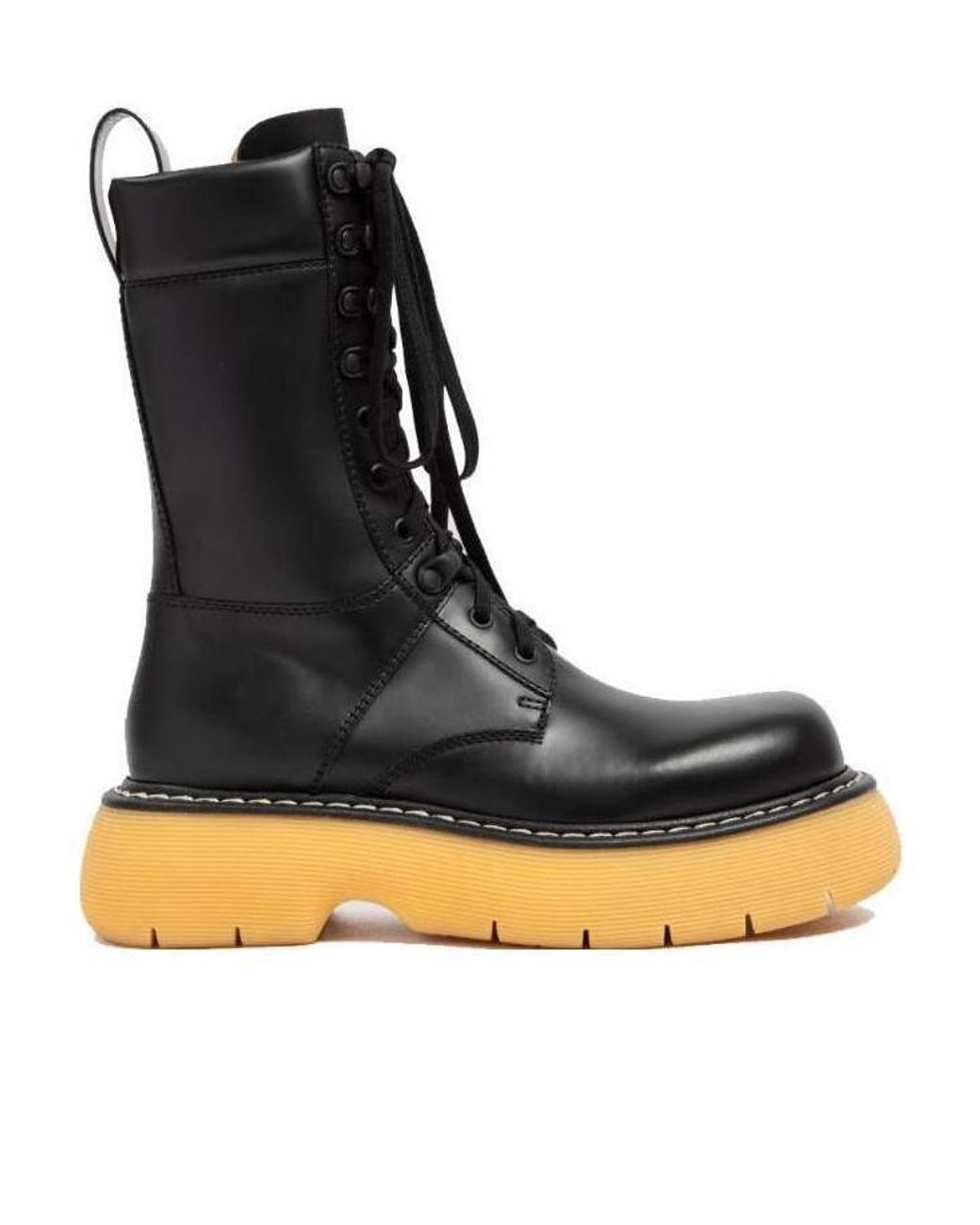 Bottega Veneta Black Chunky-Sole Ankle-Length Boots