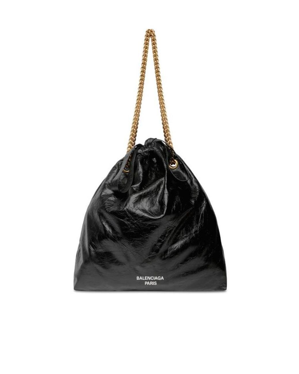 Balenciaga Black Crush Medium Tote Bag