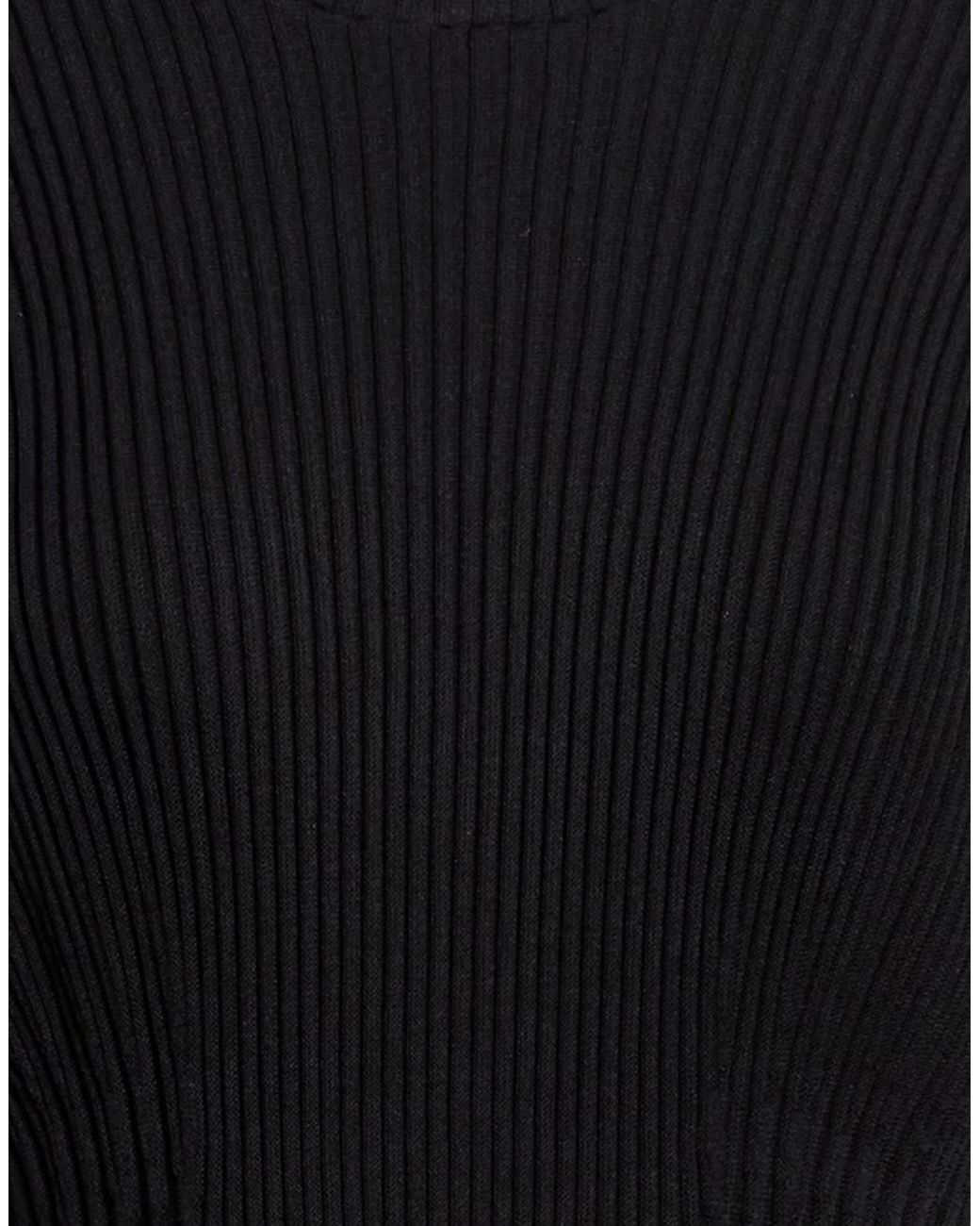 Balenciaga Black Solid Color Knitted Dress