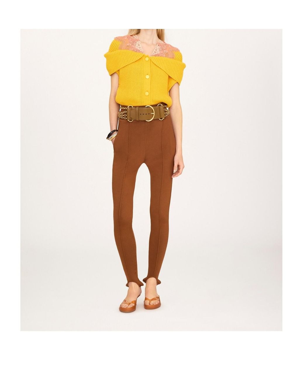 Chloé Brown Stirrup Pants