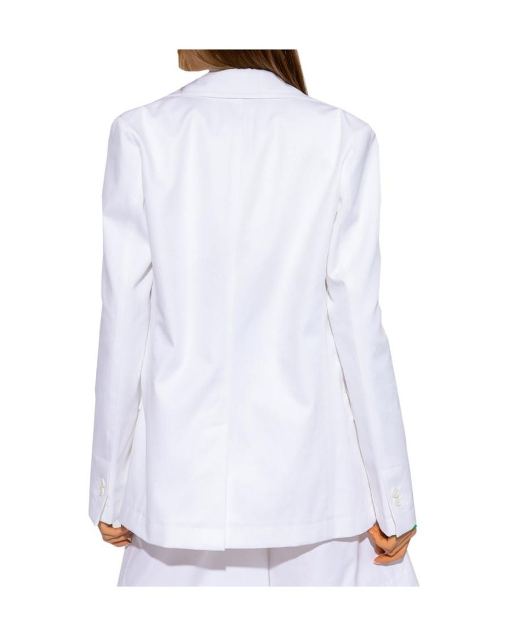 Bottega Veneta White Single-Breasted Suit Jacket