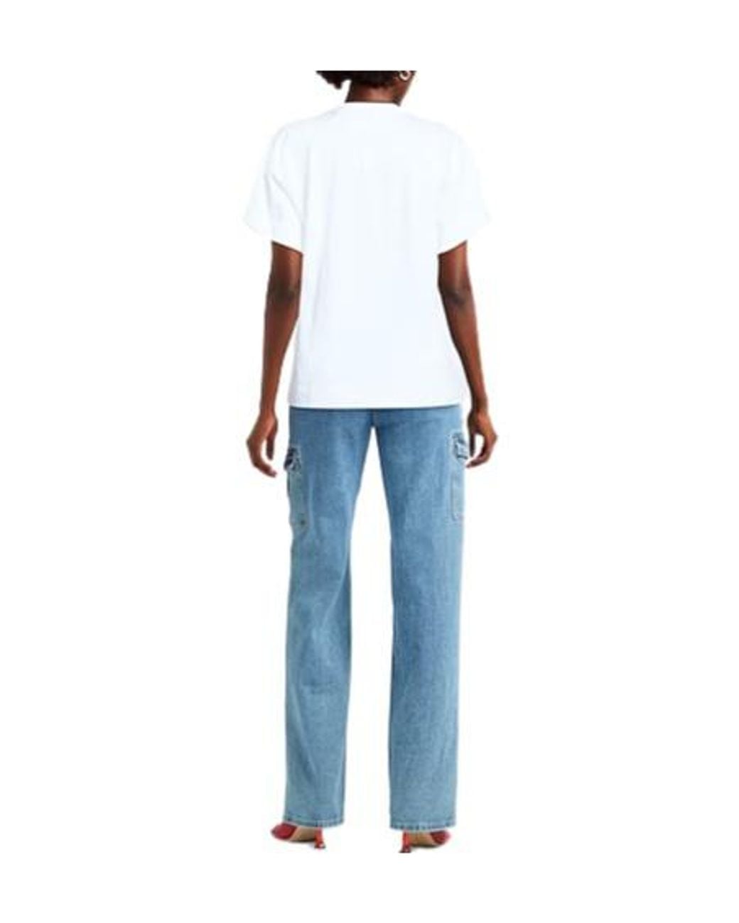 MAX&Co. White Basic Short-Sleeve T-Shirt