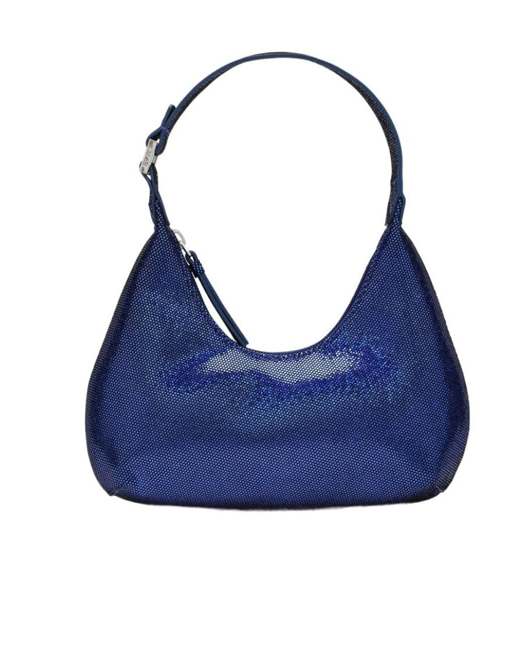 By Far Blue Baby Amber Zipped Tote Bag