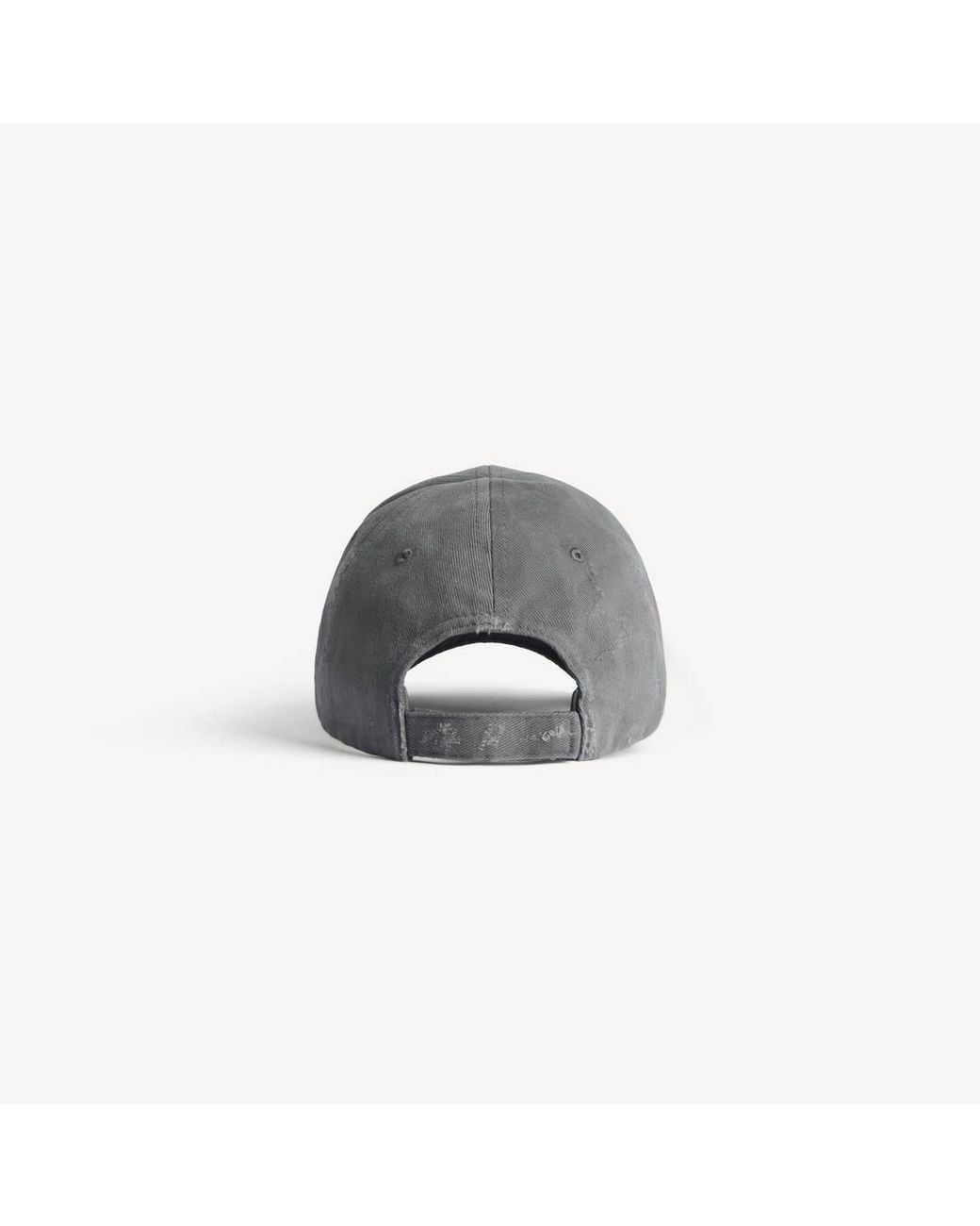 Balenciaga Gray Logo Embroidered Baseball Cap for men